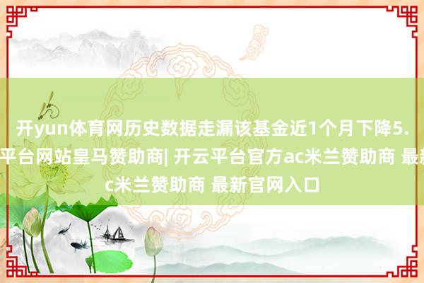 开yun体育网历史数据走漏该基金近1个月下降5.85%-开云平台网站皇马赞助商| 开云平台官方ac米兰赞助商 最新官网入口