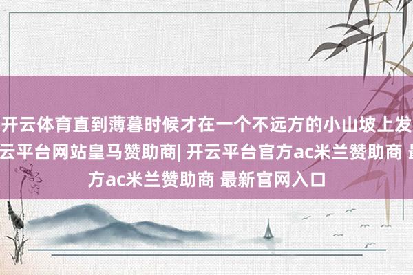 开云体育直到薄暮时候才在一个不远方的小山坡上发现了阿黄-开云平台网站皇马赞助商| 开云平台官方ac米兰赞助商 最新官网入口