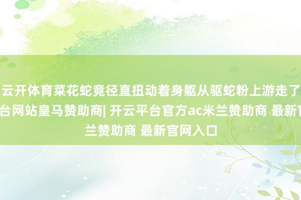 云开体育菜花蛇竟径直扭动着身躯从驱蛇粉上游走了-开云平台网站皇马赞助商| 开云平台官方ac米兰赞助商 最新官网入口