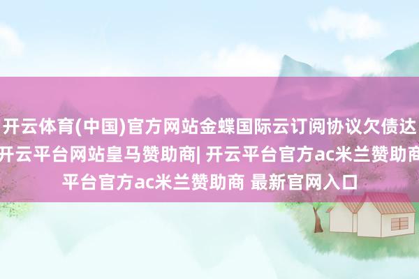 开云体育(中国)官方网站金蝶国际云订阅协议欠债达到33.78亿元-开云平台网站皇马赞助商| 开云平台官方ac米兰赞助商 最新官网入口
