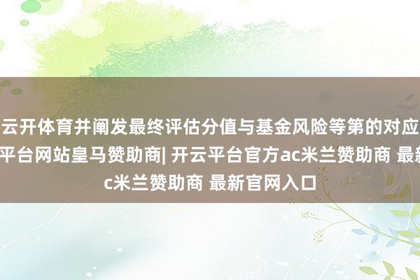 云开体育并阐发最终评估分值与基金风险等第的对应相关-开云平台网站皇马赞助商| 开云平台官方ac米兰赞助商 最新官网入口