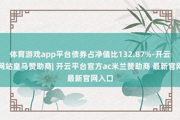 体育游戏app平台债券占净值比132.87%-开云平台网站皇马赞助商| 开云平台官方ac米兰赞助商 最新官网入口